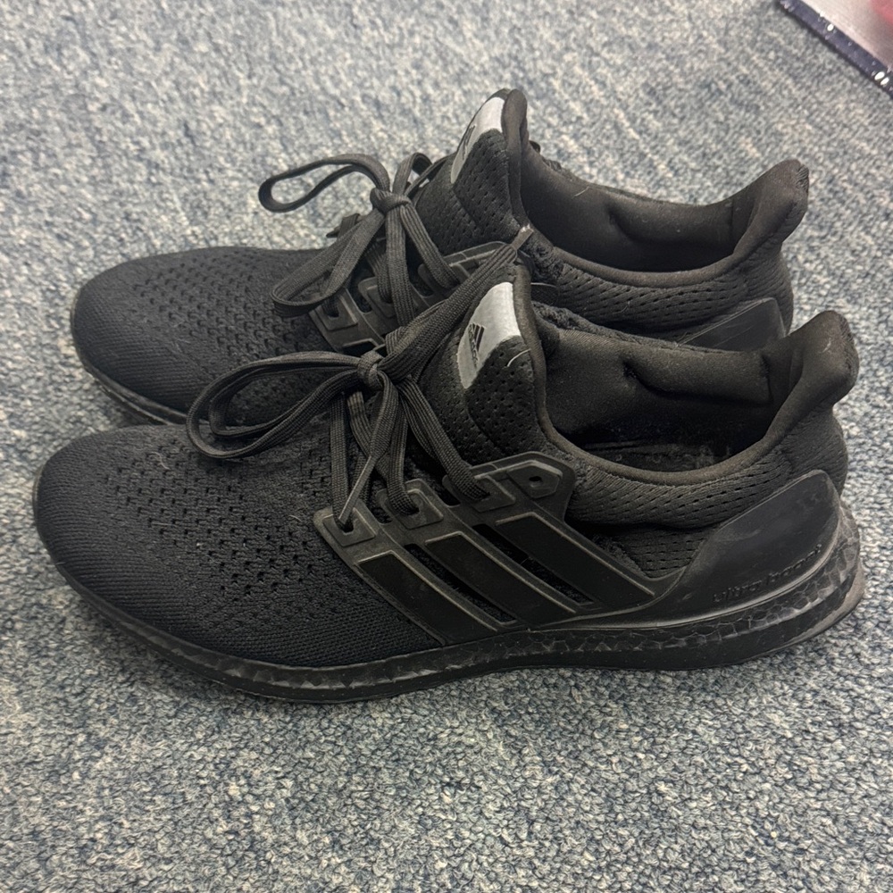 Adidas Ultra Boost Men's Black Athletic Sneakers - Black - Size 10